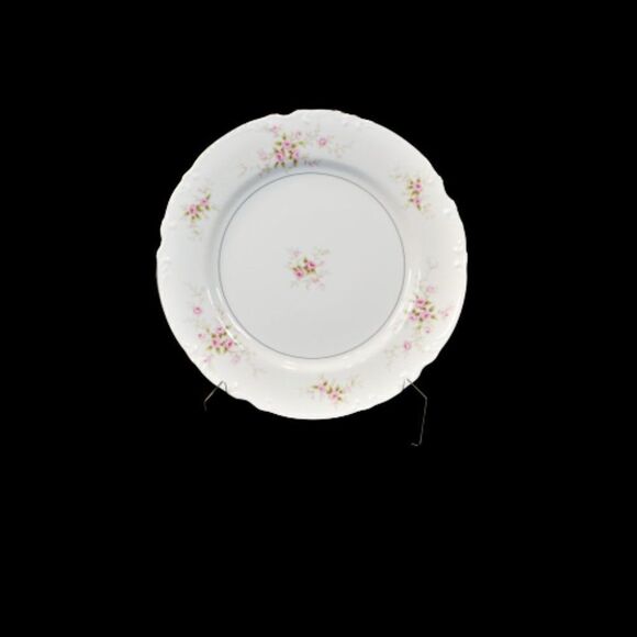 Mikasa Japan VERSAILLES 9344 Dinner Plate 10.25 In Fine China Silver Trim Floral - Picture 6 of 8